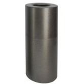 WITT Round Aluminum Indoor Waste Receptacle - 24 gallon, Silver